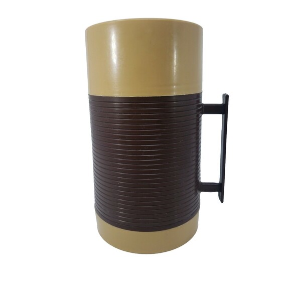 Aladdin Wide Mouth Vintage 1970's Brown Tan Insulated  Food Storage Container - Picture 1 of 13